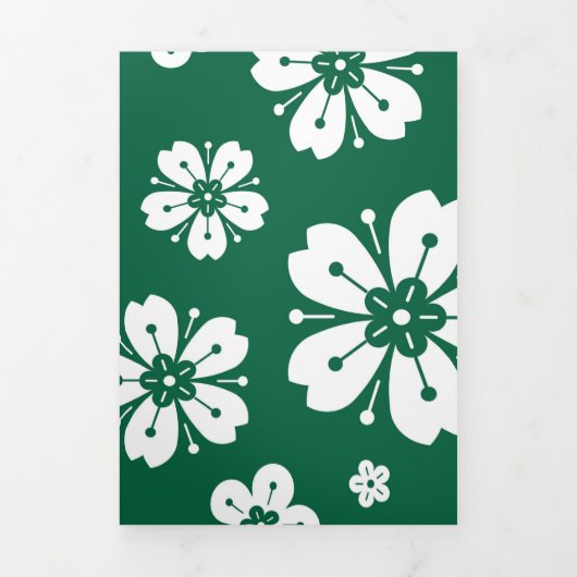 Bloemenpatroon 3 drieluik wenskaart (Cover)