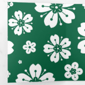 Bloemenpatroon 3 drieluik wenskaart (Binnenzijde eerst)