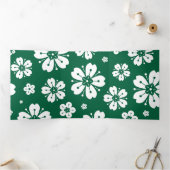 Bloemenpatroon 3 drieluik wenskaart (Binnen)