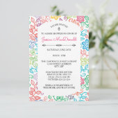 Bloemenpatroon - 3x5 Baby shower Uitnodiging (Staand voorkant)