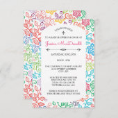 Bloemenpatroon - 3x5 Baby shower Uitnodiging (Voorkant / Achterkant)