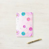 Bloemenpatroon 7 post-it® notes (Op bureau)