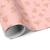 Bloemenpatroon Cadeaupapier (Rol Hoek)