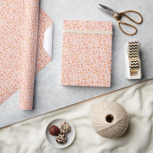 Bloemenpatroon Cadeaupapier (Crafts)