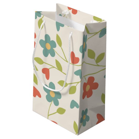 Bloemenpatroon cadeautas (Achterkant Gekanteld)