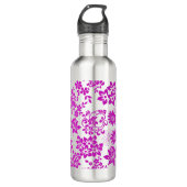 Bloemenpatroon D02.pink.b Waterfles (Voorkant)