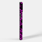 Bloemenpatroon D02.pink.b Zwart BG Case-Mate iPhone Case (Achterkant / Rechts)