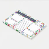  Bloemenpatroon Dagelijkse Planner Post-it® Notes (Schuin)