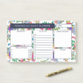  Bloemenpatroon Dagelijkse Planner Post-it® Notes (Op bureau)
