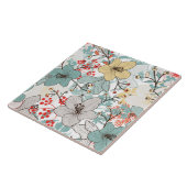 bloemenpatroon Decor Keramische tegel Tegeltje (Zijkant)