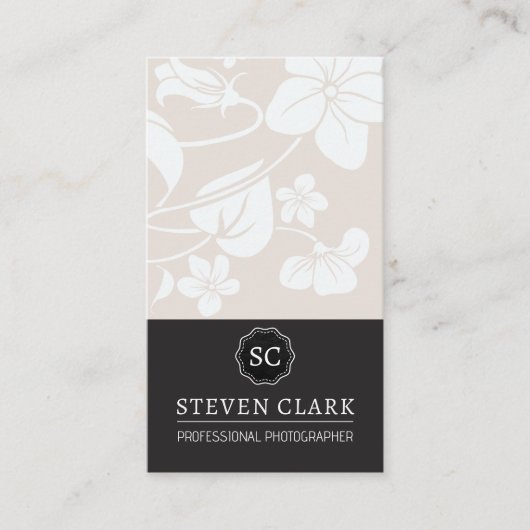 Bloemenpatroon | Elegant Visitekaartje (Voorkant)