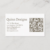 Bloemenpatroon Elegante Botanische Orde Dank u Visitekaartje (Achterkant)