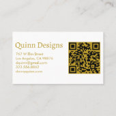 Bloemenpatroon Elegante Botanische Orde Dank u Visitekaartje (Achterkant)