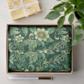 Bloemenpatroon Emerald Green Vines Decoupage Tissuepapier (Geschenk)