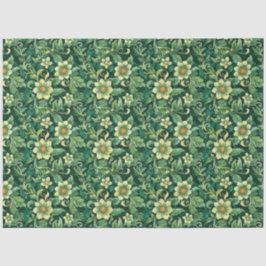 Bloemenpatroon Emerald Green Vines Decoupage Tissuepapier
