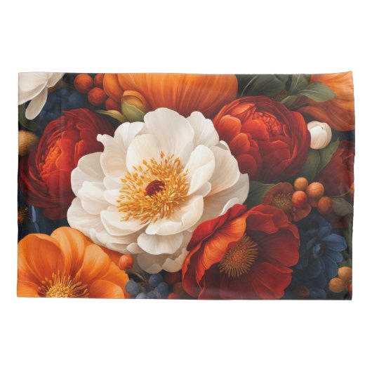 Bloemenpatroon enkele standaard kussensloop (Achterkant)