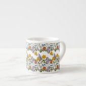 Bloemenpatroon Espresso Kop (Voorkant rechts)