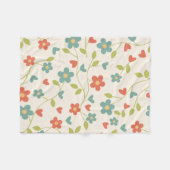 Bloemenpatroon Fleece Deken (Voorkant (Horizontaal))