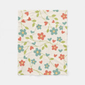 Bloemenpatroon Fleece Deken (Voorkant)
