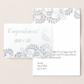Bloemenpatroon Folie bruiloft Gefeliciteerd Kaart (Display)