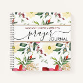 Bloemenpatroon gebed journaal spiraal notitieboek (Voorkant)