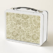 Bloemenpatroon Groene salie Antiek Damask (Achterkant)