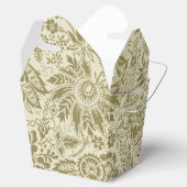 Bloemenpatroon Groene salie Antiek Damask Bedankdoosjes (Geopend)