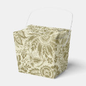 Bloemenpatroon Groene salie Antiek Damask Bedankdoosjes (Voorkant Zijde)