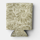 Bloemenpatroon Groene salie Antiek Damask Blikjeskoeler (Voorkant)