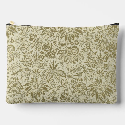 Bloemenpatroon Groene salie Antiek Damask Etui (Voorkant)