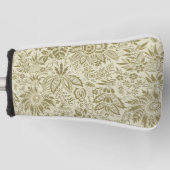 Bloemenpatroon Groene salie Antiek Damask Golfheadcover (Voorkant)
