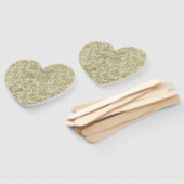 Bloemenpatroon Groene salie Antiek Damask Handwaaier (Niet-gemonteerd)