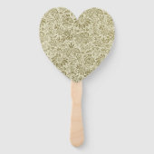 Bloemenpatroon Groene salie Antiek Damask Handwaaier (Voorkant)