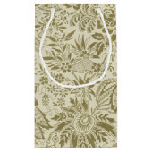 Bloemenpatroon Groene salie Antiek Damask Klein Cadeauzakje (Achterkant)