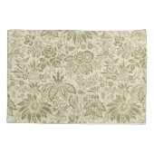 Bloemenpatroon Groene salie Antiek Damask Kussensloop (Achterkant-Links)