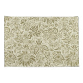 Bloemenpatroon Groene salie Antiek Damask Kussensloop (Achterkant-Rechts)