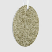 Bloemenpatroon Groene salie Antiek Damask Ornament (voorkant)