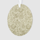 Bloemenpatroon Groene salie Antiek Damask Ornament (voorkant)