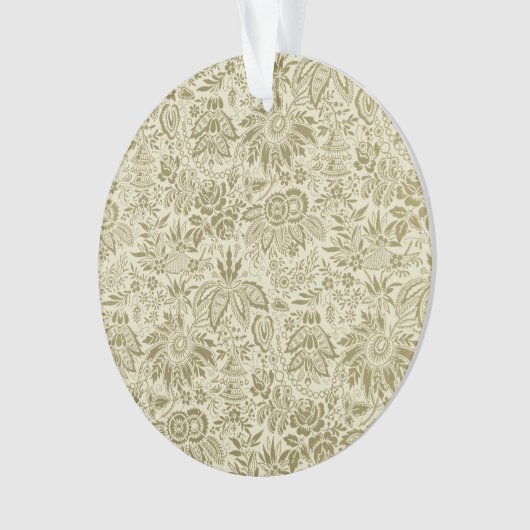 Bloemenpatroon Groene salie Antiek Damask Ornament (voorkant)