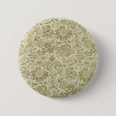 Bloemenpatroon Groene salie Antiek Damask Ronde Button 5,7 Cm (Voorkant)