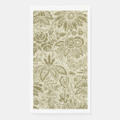 Bloemenpatroon Groene salie Antiek Damask Servet (Voorkant)