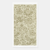 Bloemenpatroon Groene salie Antiek Damask Servet (Voorkant)