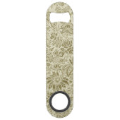 Bloemenpatroon Groene salie Antiek Damask Speed Flessenopener (Achterkant)