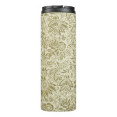 Bloemenpatroon Groene salie Antiek Damask Thermosbeker (Achterkant)