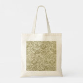 Bloemenpatroon Groene salie Antiek Damask Tote Bag (Achterkant)