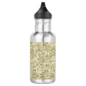 Bloemenpatroon Groene salie Antiek Damask Waterfles (Rechts)