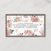 Bloemenpatroon | houtrand visitekaartje (Achterkant)