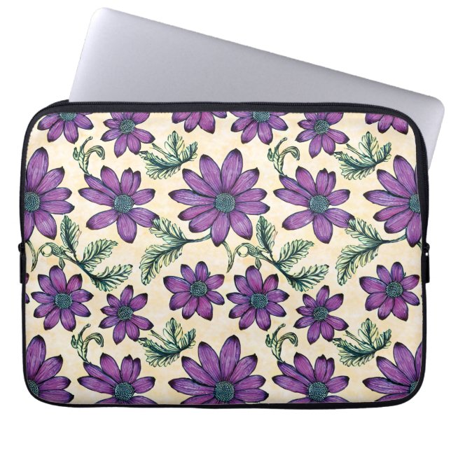 Bloemenpatroon I Laptop Sleeve (Voorkant)