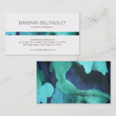 BLOEMENPATROON II voor interieurontwerper, decorat Visitekaartje (Voorkant / Achterkant)