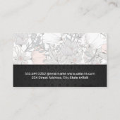 Bloemenpatroon in botanische stijl afsprakenkaartje (Achterkant)